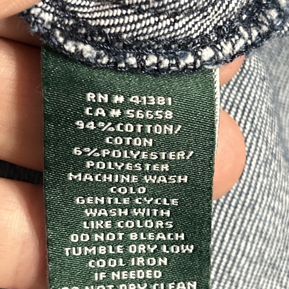 Lauren RALPH LAUREN‎ Blue Jean Dress Denim Bell Sleeve Shift Dress Sz 4 - Picture 10 of 10